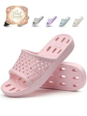 Quick Dry Shower Shoes Non Slip EVA Slippers Drain Holes